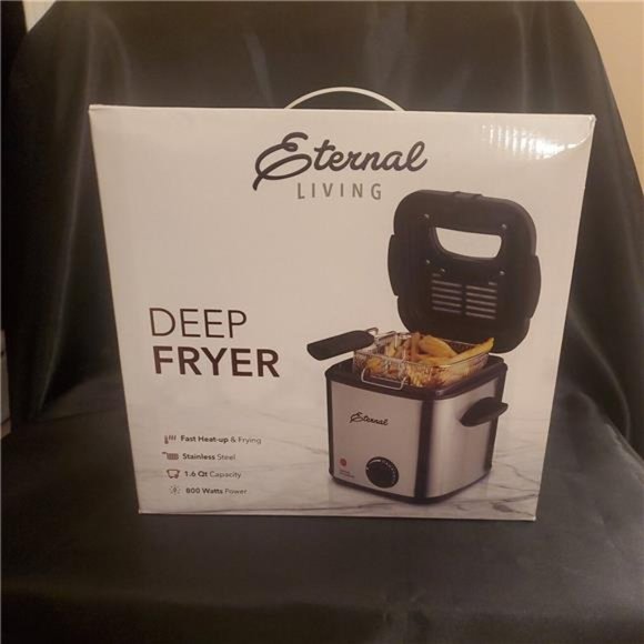 Deep Fryer Electric 1.6 QT with Stainless Steel Non Stick Basket - Picture 7 of 8